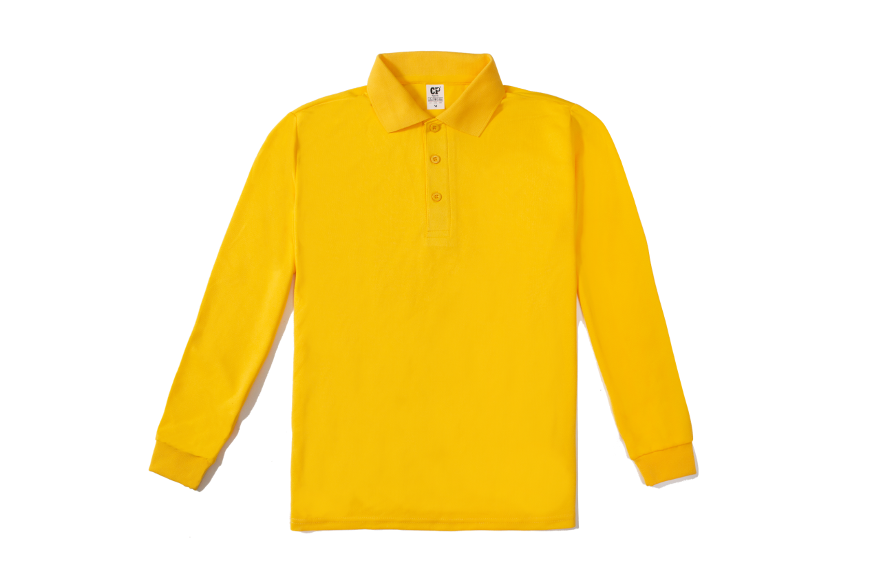 涼感吸濕排汗長袖羅紋束口POLO衫